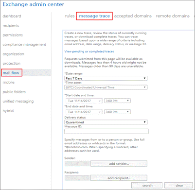 How To Track Or Trace The Message In Office 365 Exchange Online